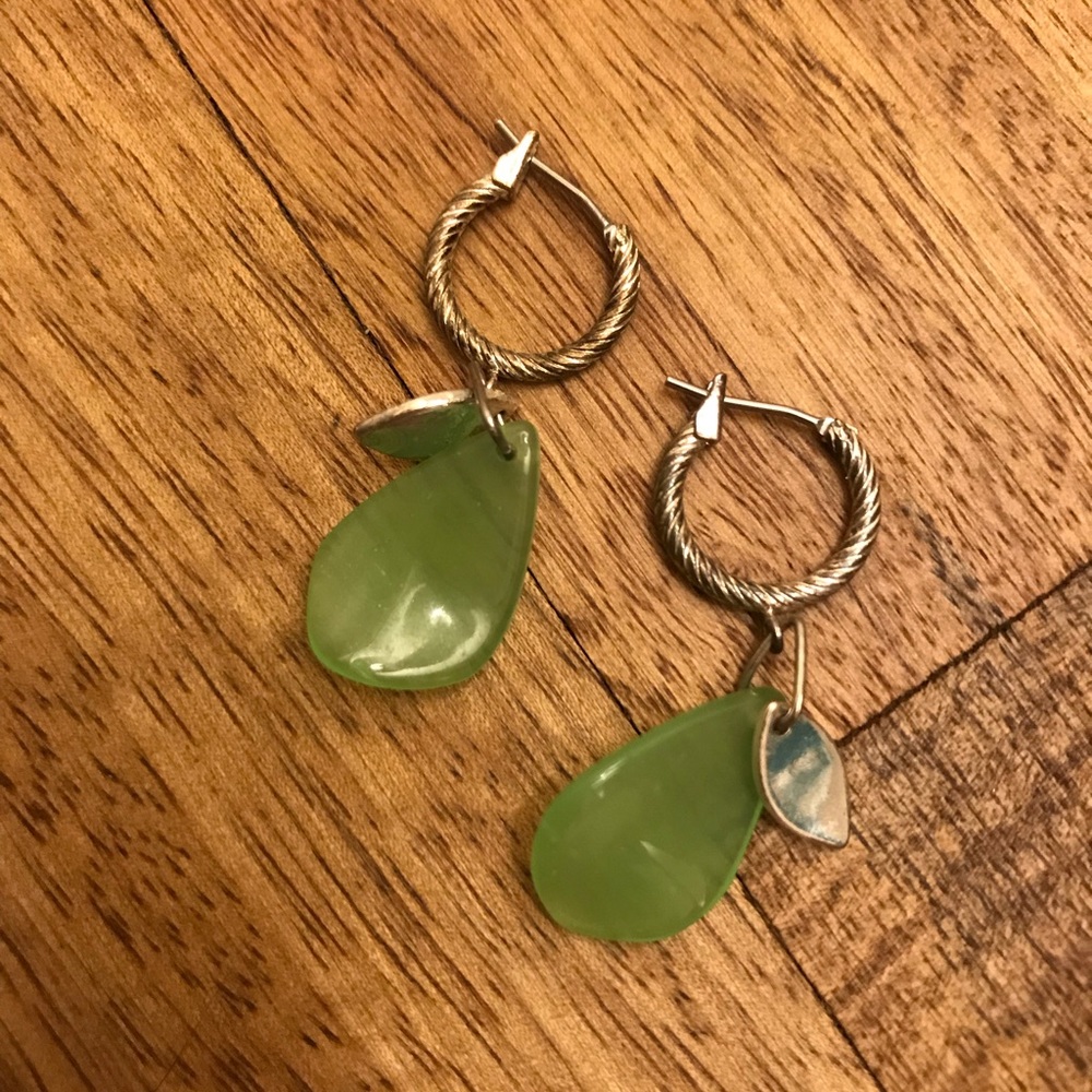 Green earrings